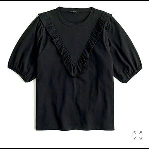 JCrew Ruffle Bib Top